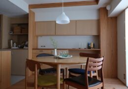 無垢丸テーブル